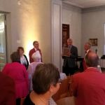 Martti Salorinne kunniajäseneksi kuoron juhlassa KVL upseerikerholla 16.9.2016.